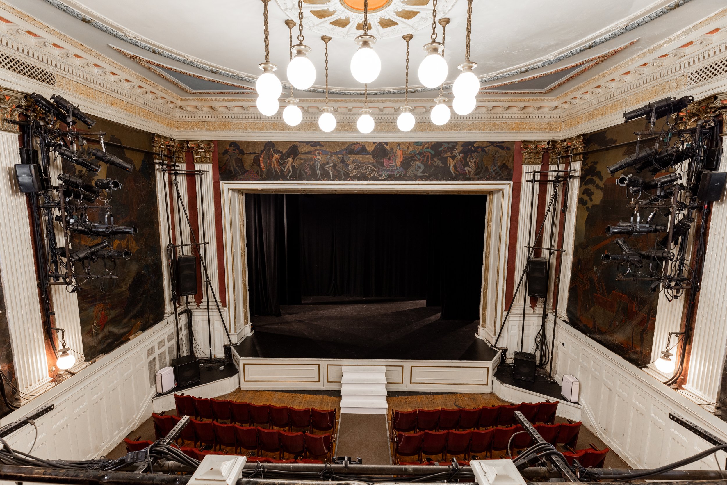 Looking toward the Mainstage proscenium from the balcony
